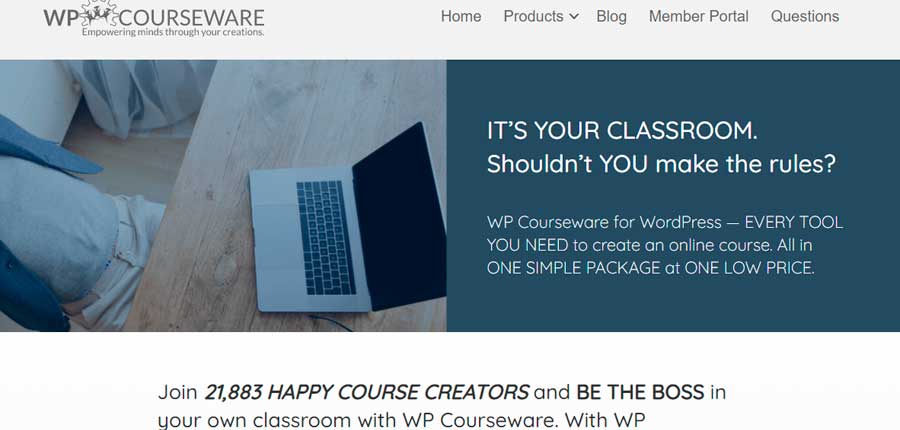 wp course ware plugin wordpress 2020